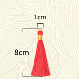 10Pcs Ring Silk Tassel Charms for Earrings Pendant DIY Jewelry Making