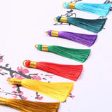 10Pcs Ring Silk Tassel Charms for Earrings Pendant DIY Jewelry Making