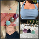 Amethyst Pendant Faceted Water Drop Clear Quartz Jewelry Making