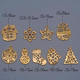Stainless Steel Christmas Snowman Pendant Charms for DIY Jewelry