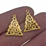 Stainless Steel Christmas Snowman Pendant Charms for DIY Jewelry