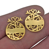 Stainless Steel Christmas Snowman Pendant Charms for DIY Jewelry