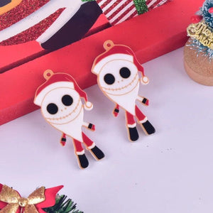 10pcs Christmas Skull Acrylic Charms DIY Making