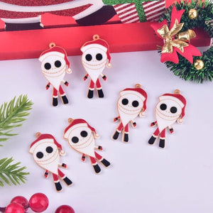 10pcs Christmas Skull Acrylic Charms DIY Making