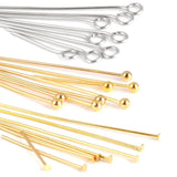 100pcs Stainless Steel Head Pins Eye Pins for DIY Jewelry Making