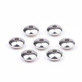 50pcs Stainless Steel Flat Round Bead Spacer for DIY Jewelry Making