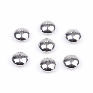50pcs Stainless Steel Flat Round Bead Spacer for DIY Jewelry Making