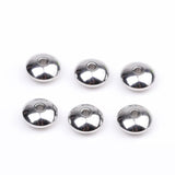50pcs Stainless Steel Flat Round Bead Spacer for DIY Jewelry Making