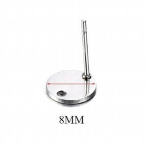 50Pcs 8/10/12mm Stainless Steel Earring Findings Charms DIY Bulk