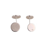 50Pcs 8/10/12mm Stainless Steel Earring Findings Charms DIY Bulk