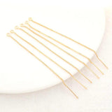 10PCS 80MM 14K Plated Stud Earring Chain DIY Jewelry Findings