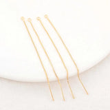 10PCS 80MM 14K Plated Stud Earring Chain DIY Jewelry Findings
