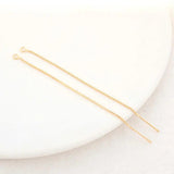 10PCS 80MM 14K Plated Stud Earring Chain DIY Jewelry Findings