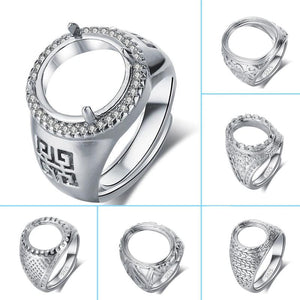 Men's Ring Blank Base Tray Copper Silver Plating DIY Jewelry Making