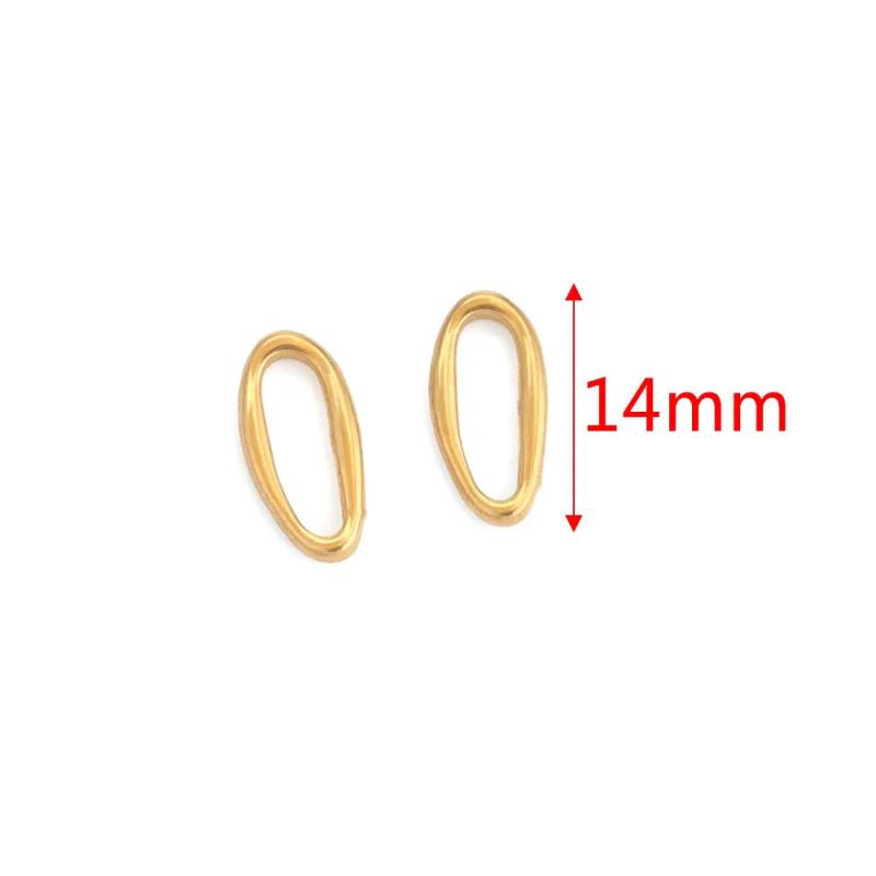 5pcs Plated Stainless Steel Bezel Charms DIY Jewelry Findings