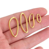 5pcs Plated Stainless Steel Bezel Charms DIY Jewelry Findings