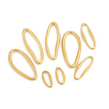 5pcs Plated Stainless Steel Bezel Charms DIY Jewelry Findings
