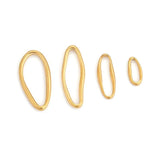 5pcs Plated Stainless Steel Bezel Charms DIY Jewelry Findings