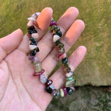 Pink Tourmaline Bracelet Irregular Jewelry Healing Beads Women