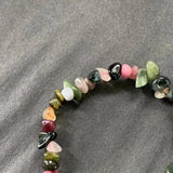 Pink Tourmaline Bracelet Irregular Jewelry Healing Beads Women