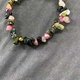 Pink Tourmaline Bracelet Irregular Jewelry Healing Beads Women