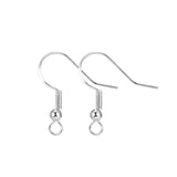 50pcs 925 Silver Plated Earring Hooks Allergy-Free Clasps for DIY Jewelry Making