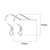 50pcs 925 Silver Plated Earring Hooks Allergy-Free Clasps for DIY Jewelry Making