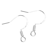 50pcs 925 Silver Plated Earring Hooks Allergy-Free Clasps for DIY Jewelry Making