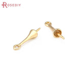 18K Brass Half Hole Pearl Beads Connect DIY Jewelry Making for Women