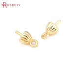 18K Brass Half Hole Pearl Beads Connect DIY Jewelry Making for Women