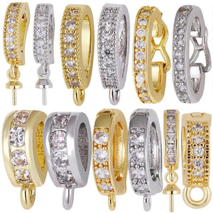 5Pcs Openable Bales Spacer Caps Bails Hooks for DIY Crystal Agate Jewelry