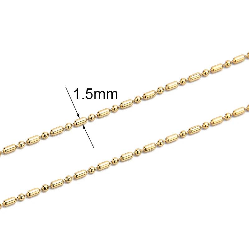 2m Stainless Steel Cuban Chains Bulk Lot for Necklace Bracelet DIY
