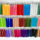 Silk Earrings Tassel Pendant Tassel Crafts Silver Caps Tassels Charms