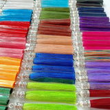Silk Earrings Tassel Pendant Tassel Crafts Silver Caps Tassels Charms