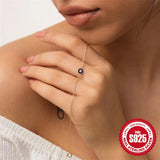 Sterling Silver Evil Eye Charm Bracelet Women Boho Lucky Chain