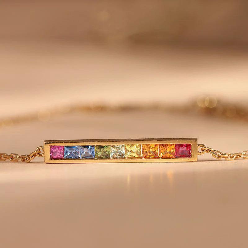 Light Balance Rainbow Series Gem Bracelet for Women
