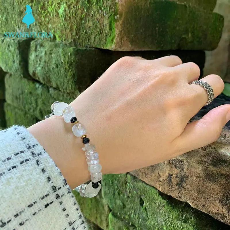 Natural Spinel Bracelet Stone Irregular Jewelry GEM Beads Healing Women Jewelry