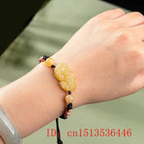 Silk Jade Pixiu Bracelet Natural Men Women Talismans Jewelry
