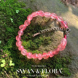 Strawberry Quartz Bracelet Healing Women Jewelry