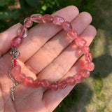 Strawberry Quartz Bracelet Healing Women Jewelry