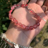 Strawberry Quartz Bracelet Healing Women Jewelry