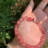 Strawberry Quartz Bracelet Healing Women Jewelry