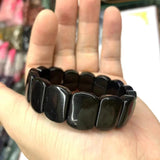 Hei Shi Stone Beads Bracelet Natural Gemstone DIY Loose Jewelry Bangle