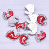 20PCS Christmas Floating Charms Pendant for DIY Jewelry Making