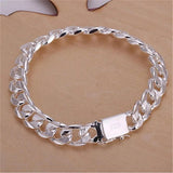 High-end S925 Sterling Silver Bracelet Men's Gem Gift