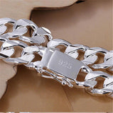 High-end S925 Sterling Silver Bracelet Men's Gem Gift