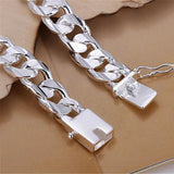 High-end S925 Sterling Silver Bracelet Men's Gem Gift