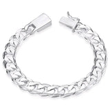 High-end S925 Sterling Silver Bracelet Men's Gem Gift