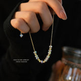 925 Silver Colorful Bead Bracelet for Women, Sweet Gift