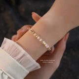 925 Silver Colorful Bead Bracelet for Women, Sweet Gift